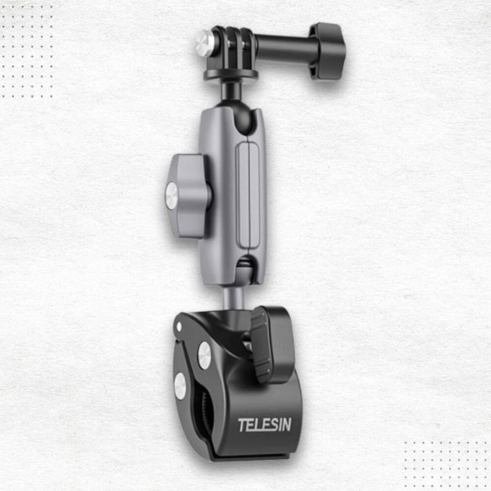 TELESIN Aluminum Universal Handlebar Mount 360-Rotation for Action Cameras